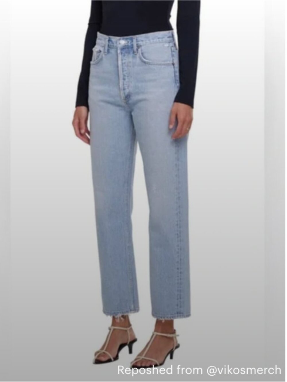 AGOLDE 90's Mid Rise straight Loose Fit Jean - 24 - semi tropic